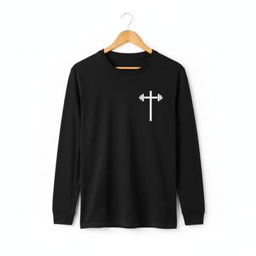 Unisex Performance Long Sleeve T-Shirt | Sport-Tek ST350LS  barbell cross
